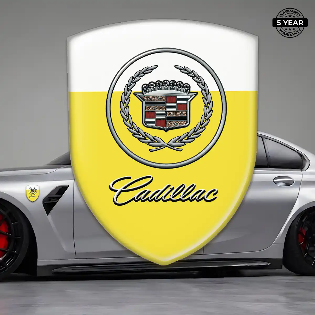Cadillac Car Emblem Overlay Refined Design