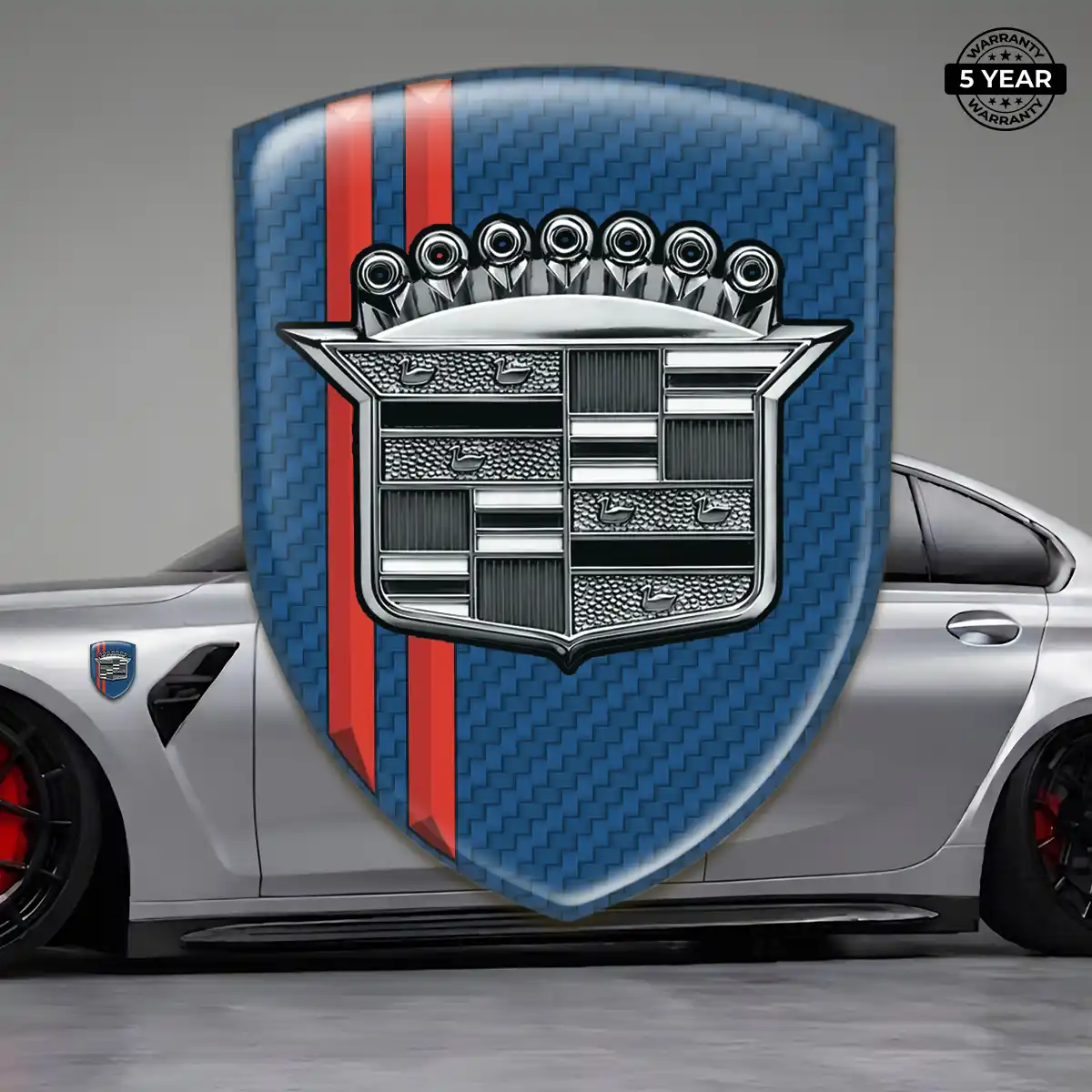 Cadillac Car Emblem Overlay Resin Luxe