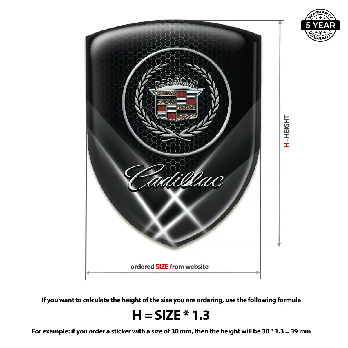 Cadillac Car Emblem Overlay Vortex Elite