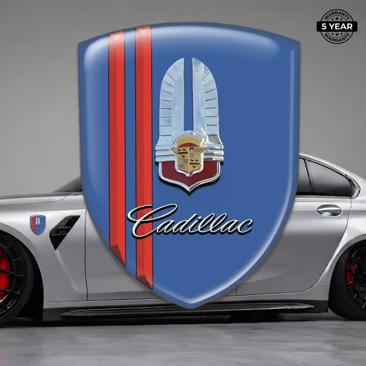 Cadillac Car Emblem Sticker Deluxe Edition