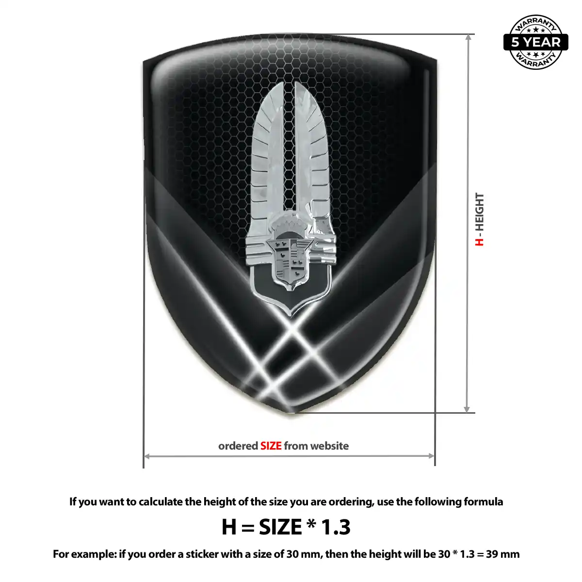 Cadillac Car Emblem Sticker Elite Finish