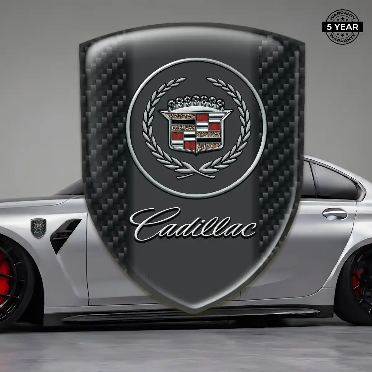 Cadillac Car Emblem Sticker Interior Elegance