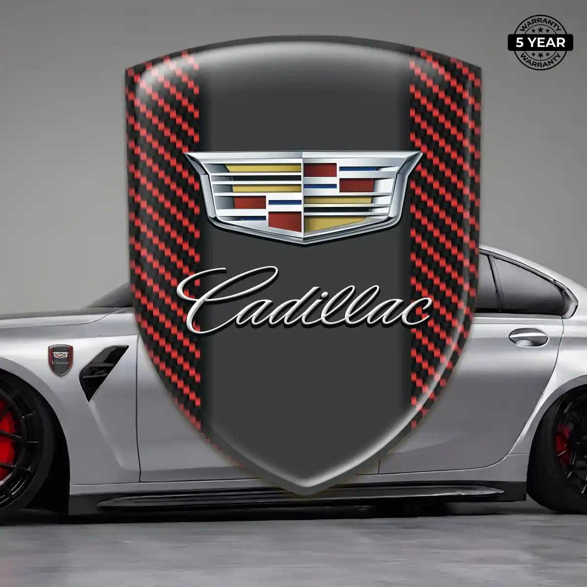 Cadillac Car Emblem Sticker Outer Style