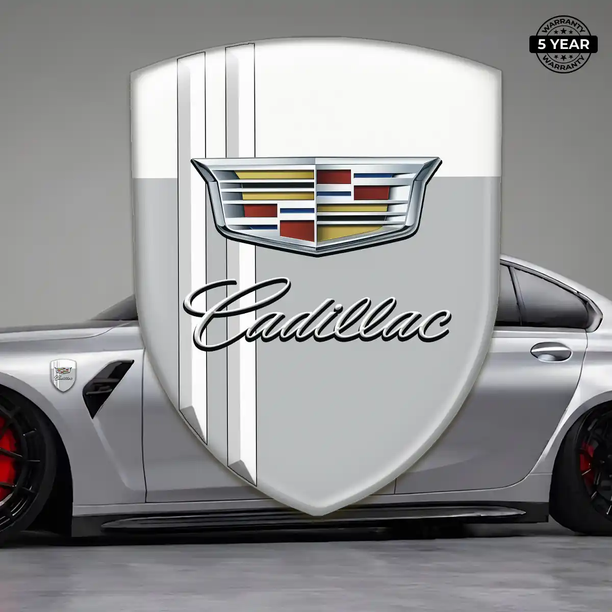 Cadillac Car Emblem Sticker Prestige Line
