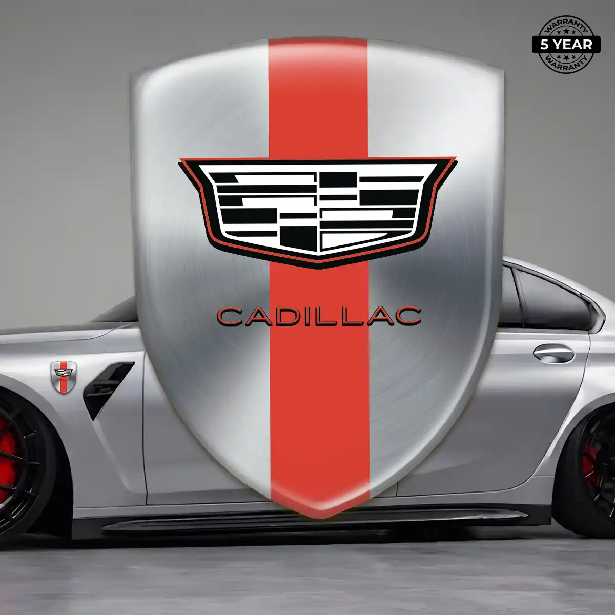 Cadillac Car Emblem Sticker Refined Design