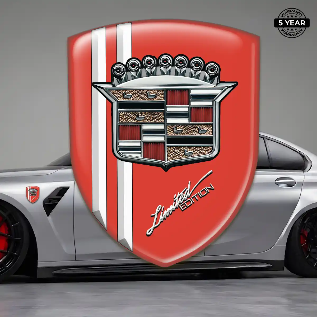 Cadillac Car Emblem Sticker Resin Luxe