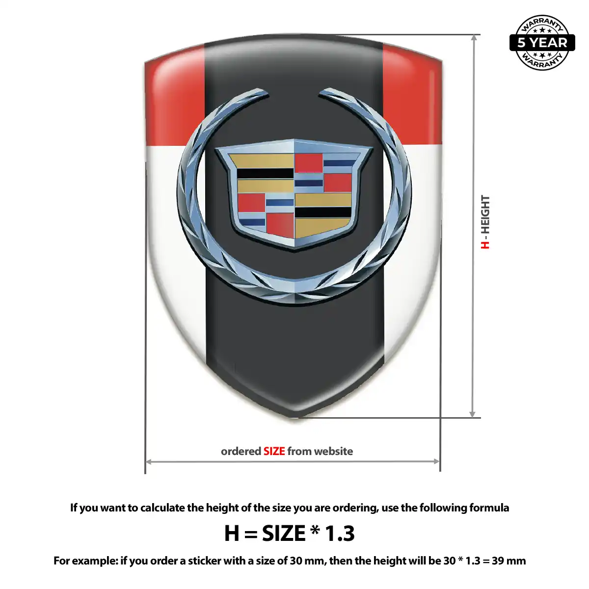 Cadillac Car Logo Decal Elite Edition