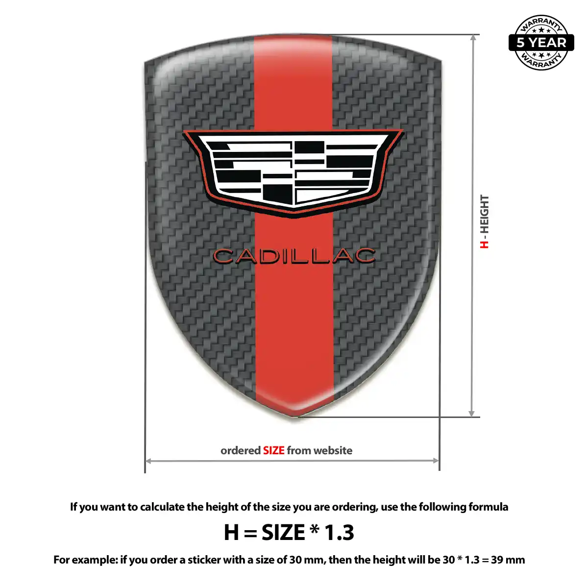 Cadillac Car Logo Decal Interior Elegance