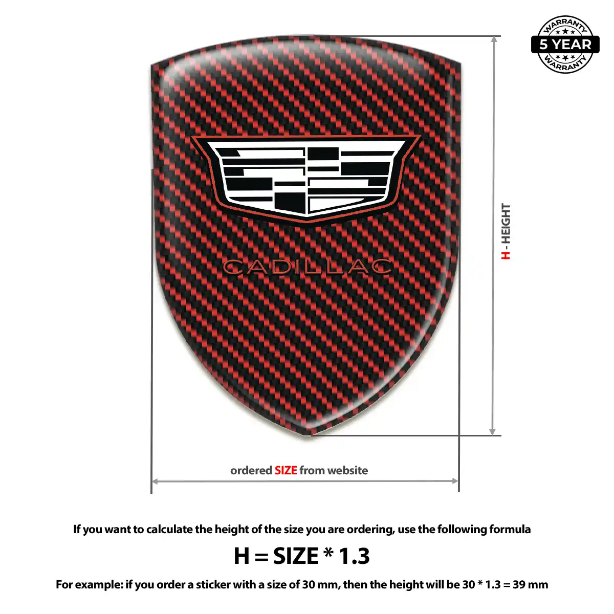 Cadillac Car Logo Decal Performance Style