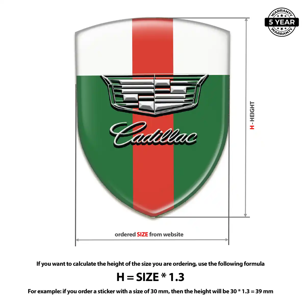 Cadillac Car Logo Decal Refined Design