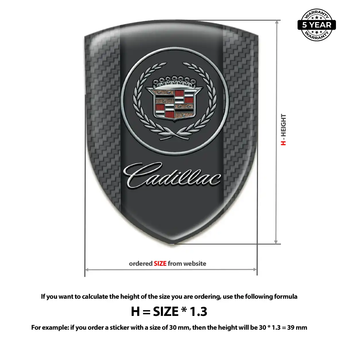Cadillac Car Logo Decal Signature Edition