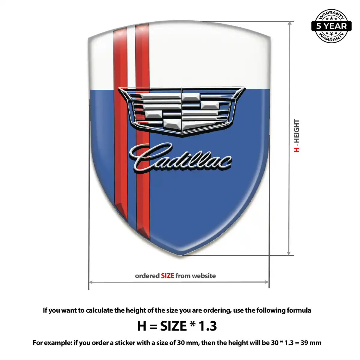 Cadillac Car Logo Decal Sleek Style
