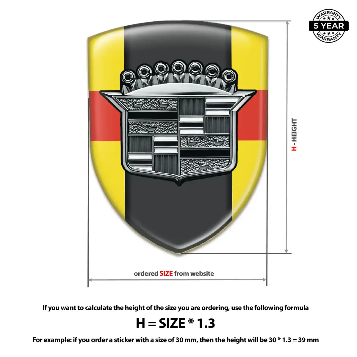 Cadillac Car Logo Decal Street Tuning