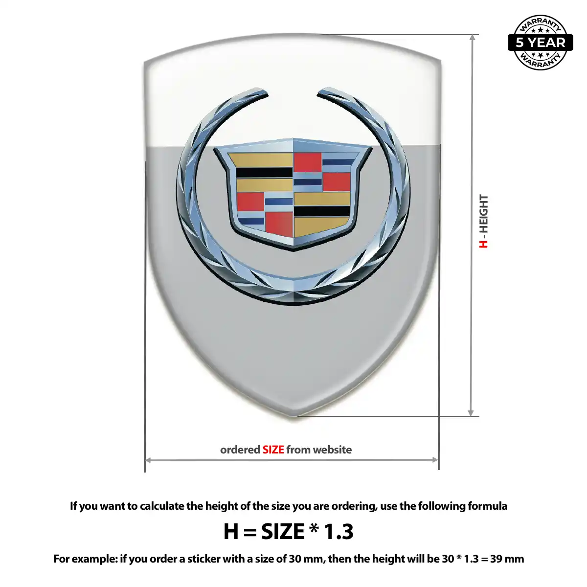 Cadillac Car Logo Decal Vortex Series