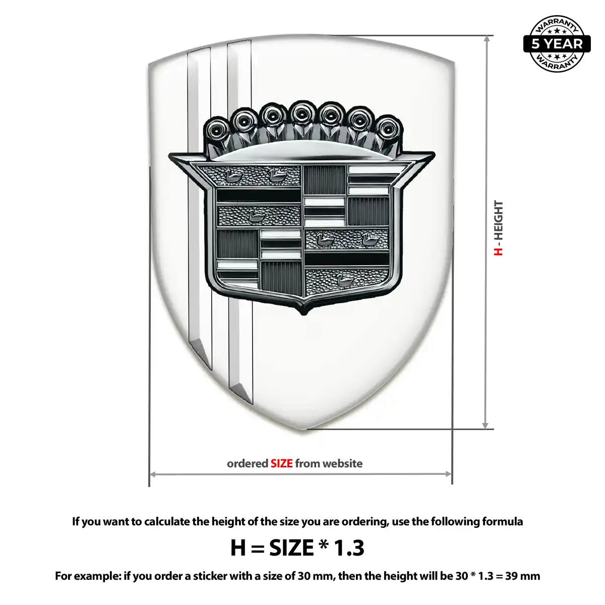 Cadillac Crest Emblem Sleek Style