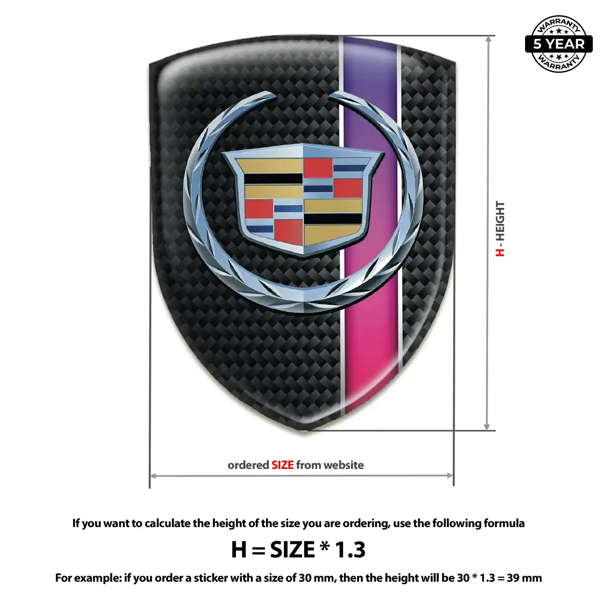 Cadillac Crest Logo Emblem Elite Finish