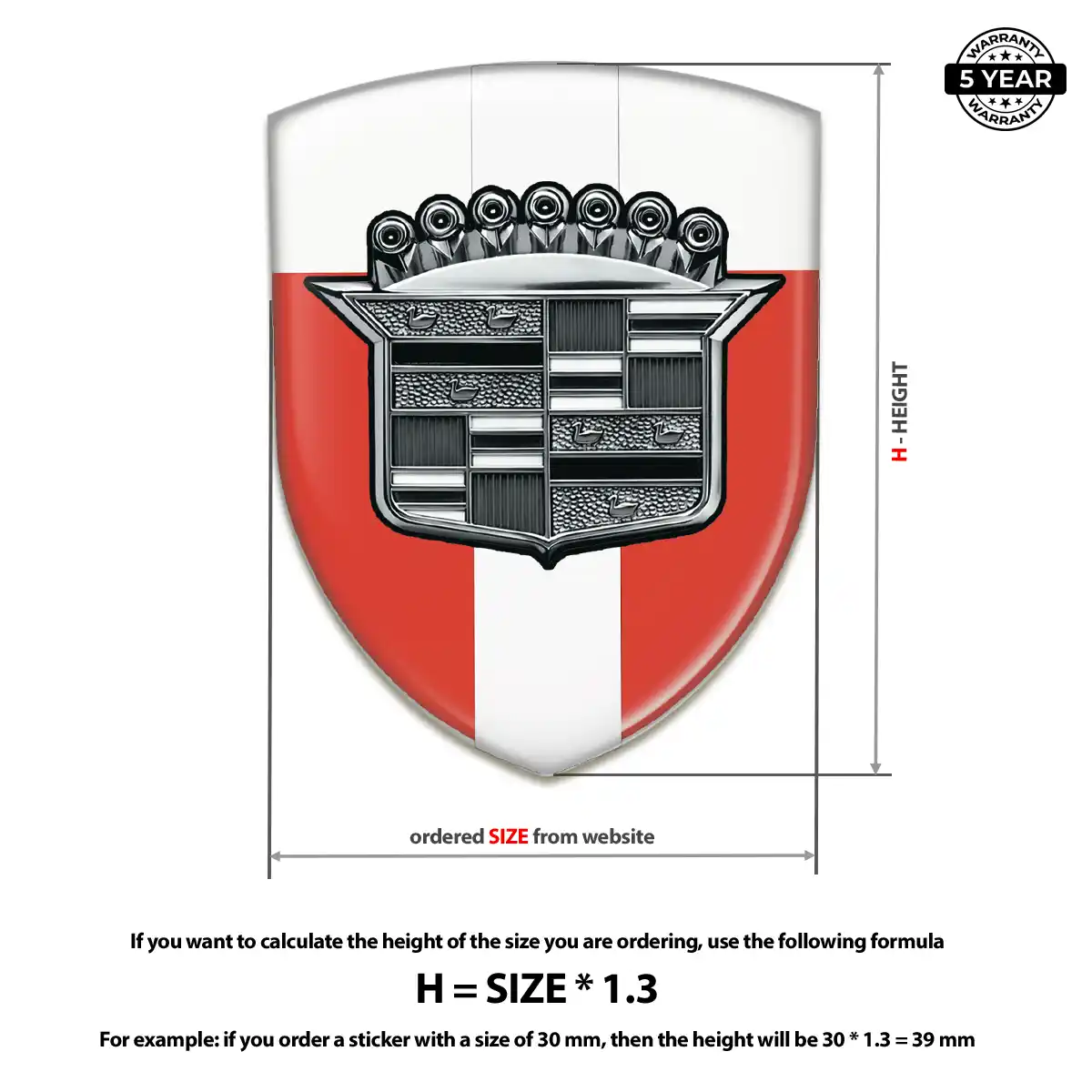 Cadillac Crest Logo Emblem Outer Style
