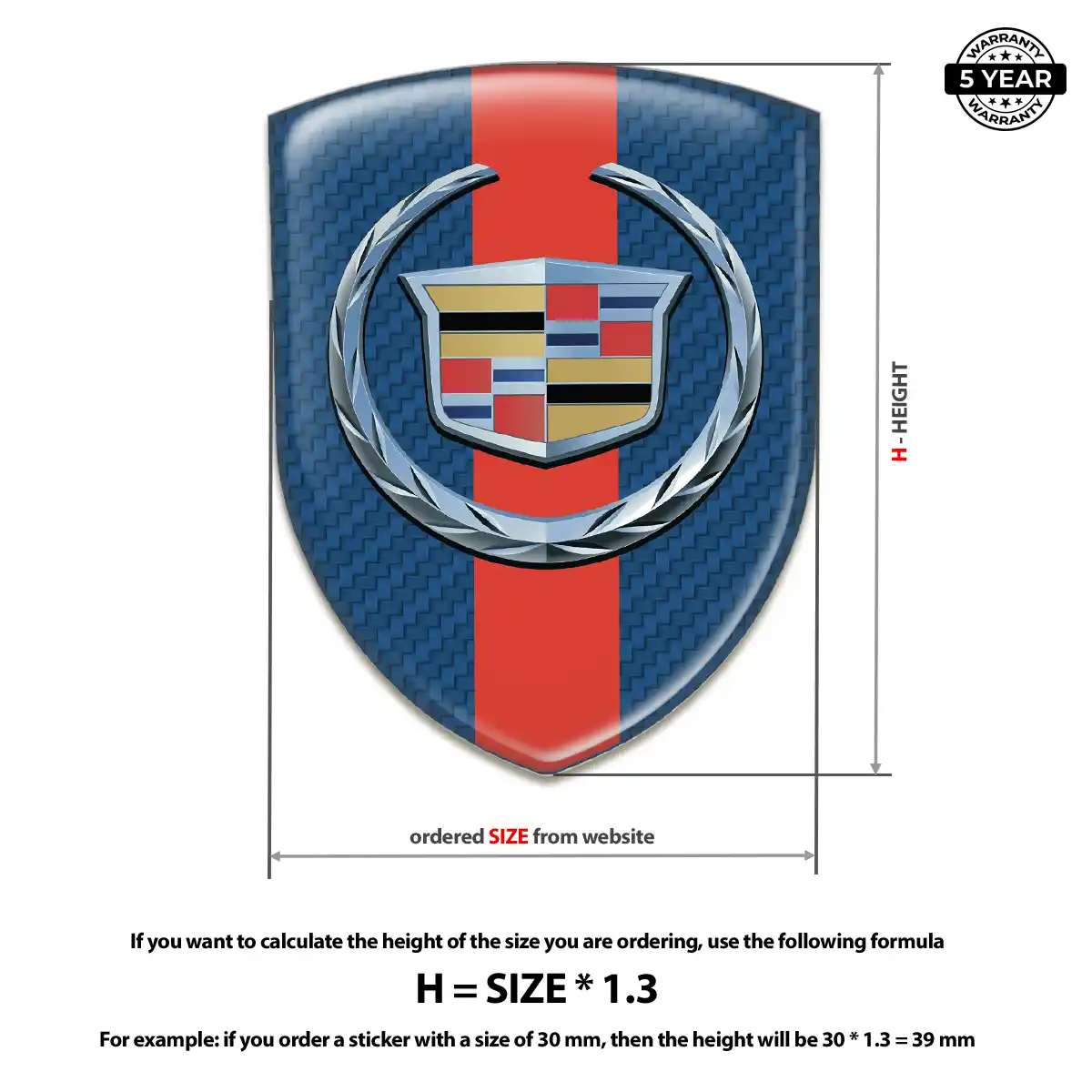 Cadillac Crest Logo Emblem Performance Style