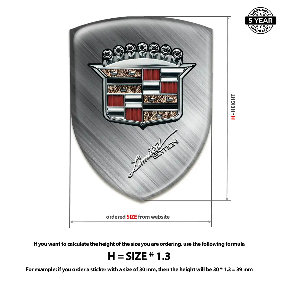 Cadillac Crest Logo Emblem Prestige Line