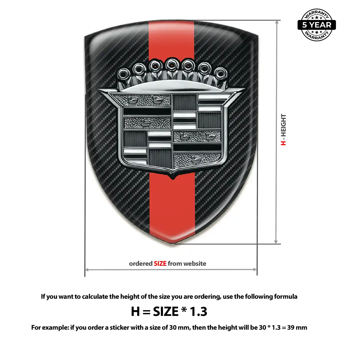 Cadillac Crest Logo Emblem Resin Elite