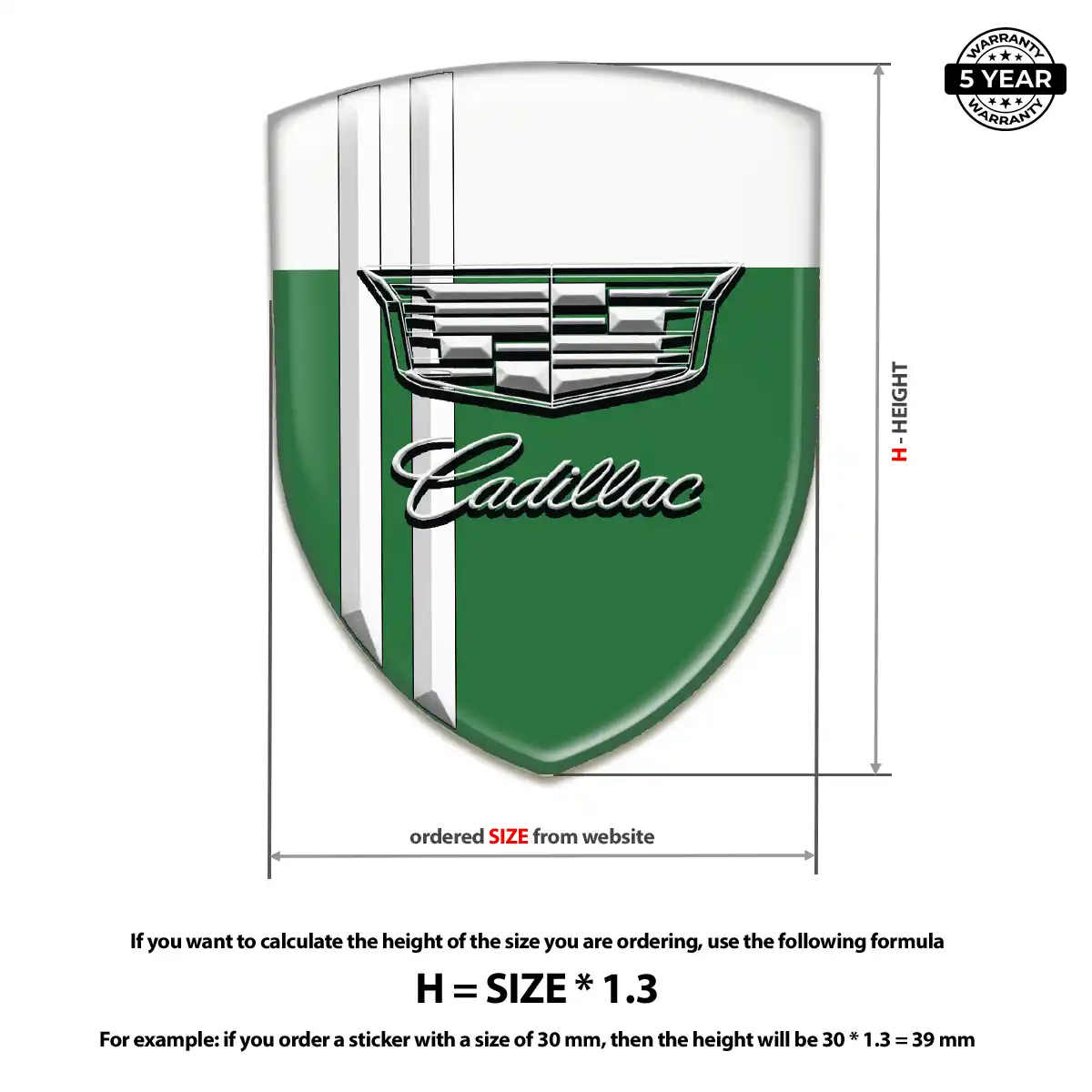 Cadillac Crest Logo Emblem Resin Luxe