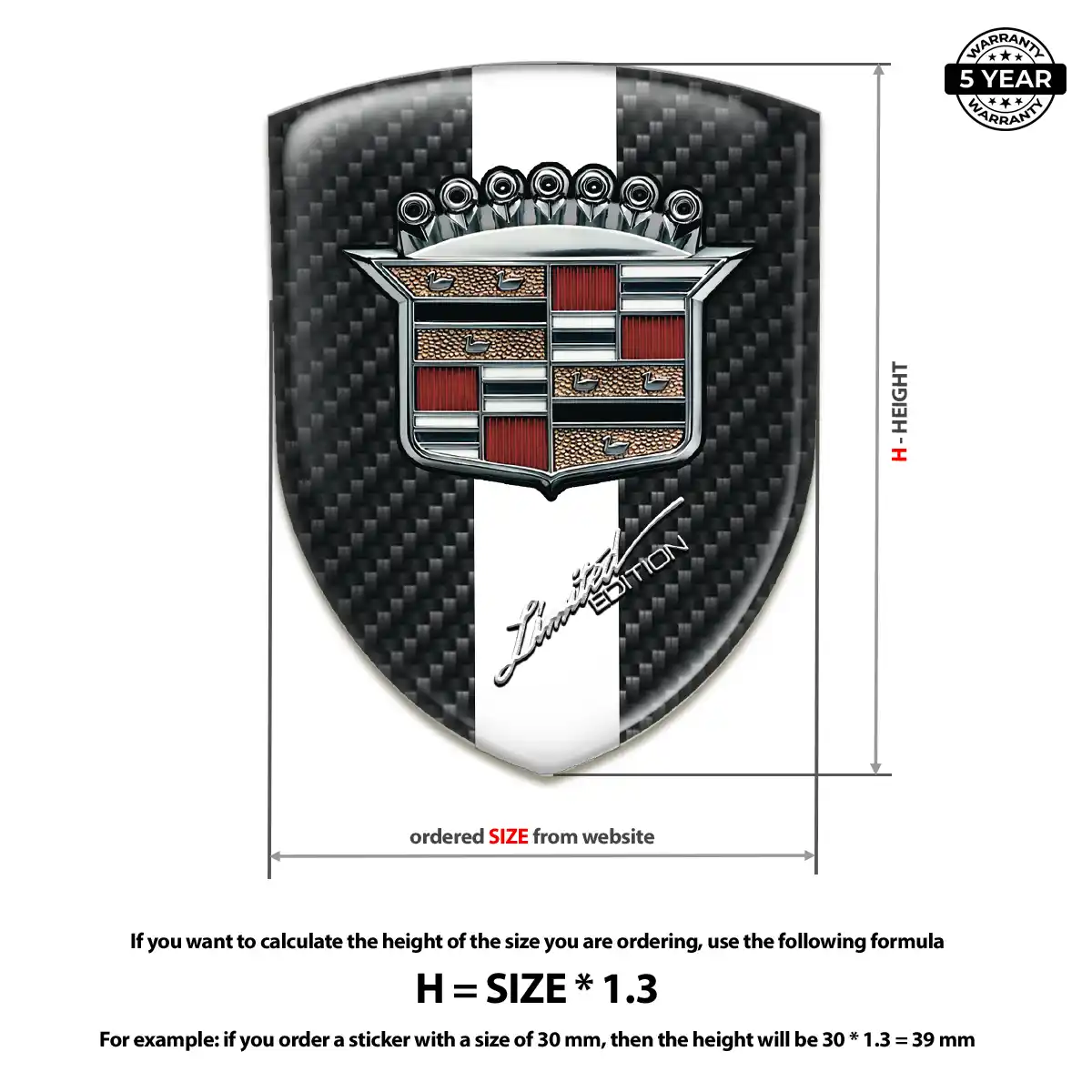 Cadillac Crest Logo Emblem Sport Tuning