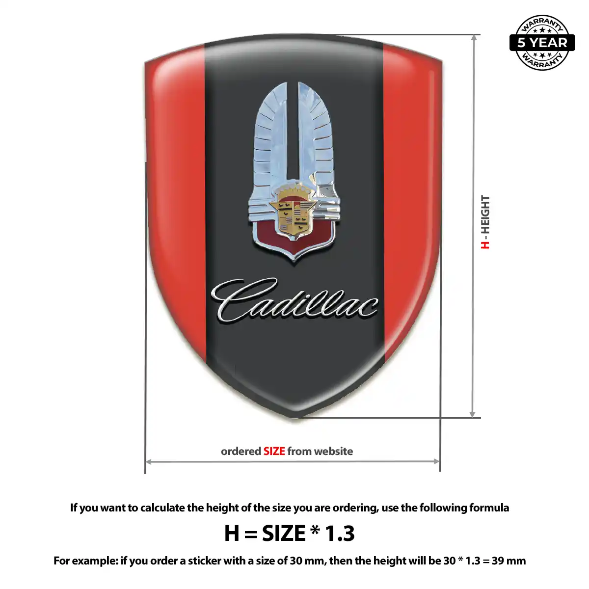 Cadillac Domed Badge Elite Finish