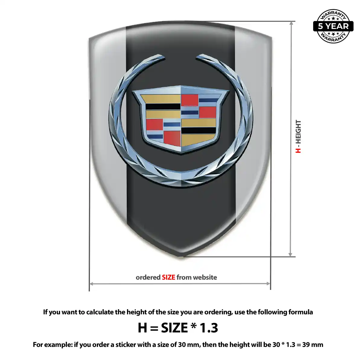 Cadillac Domed Badge Prestige Line