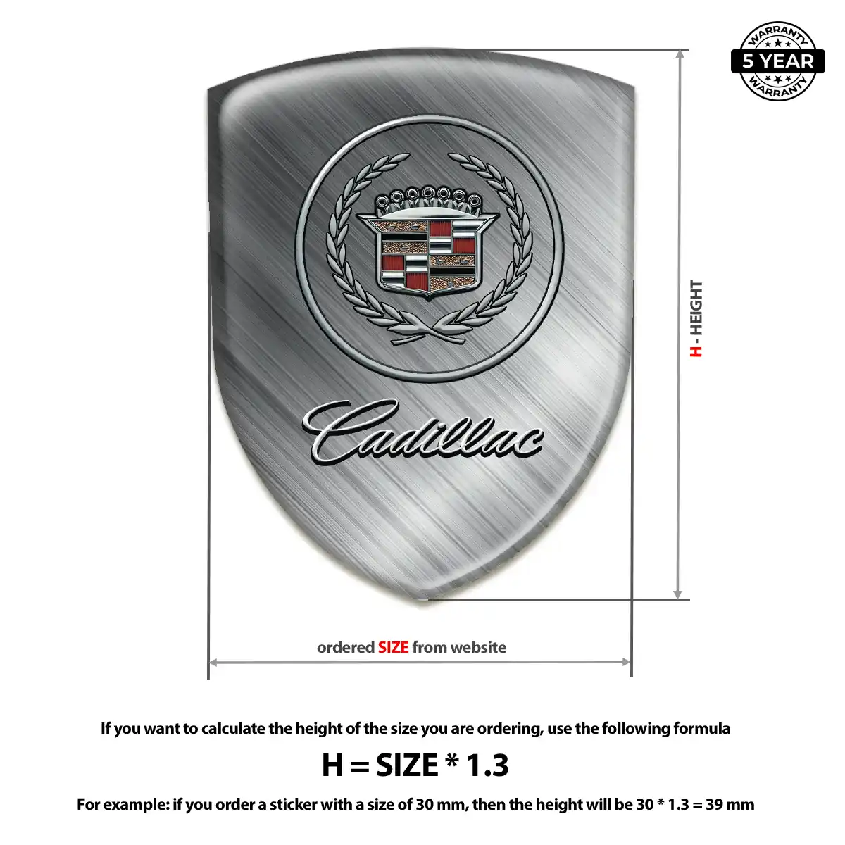 Cadillac Domed Badge Resin Elite