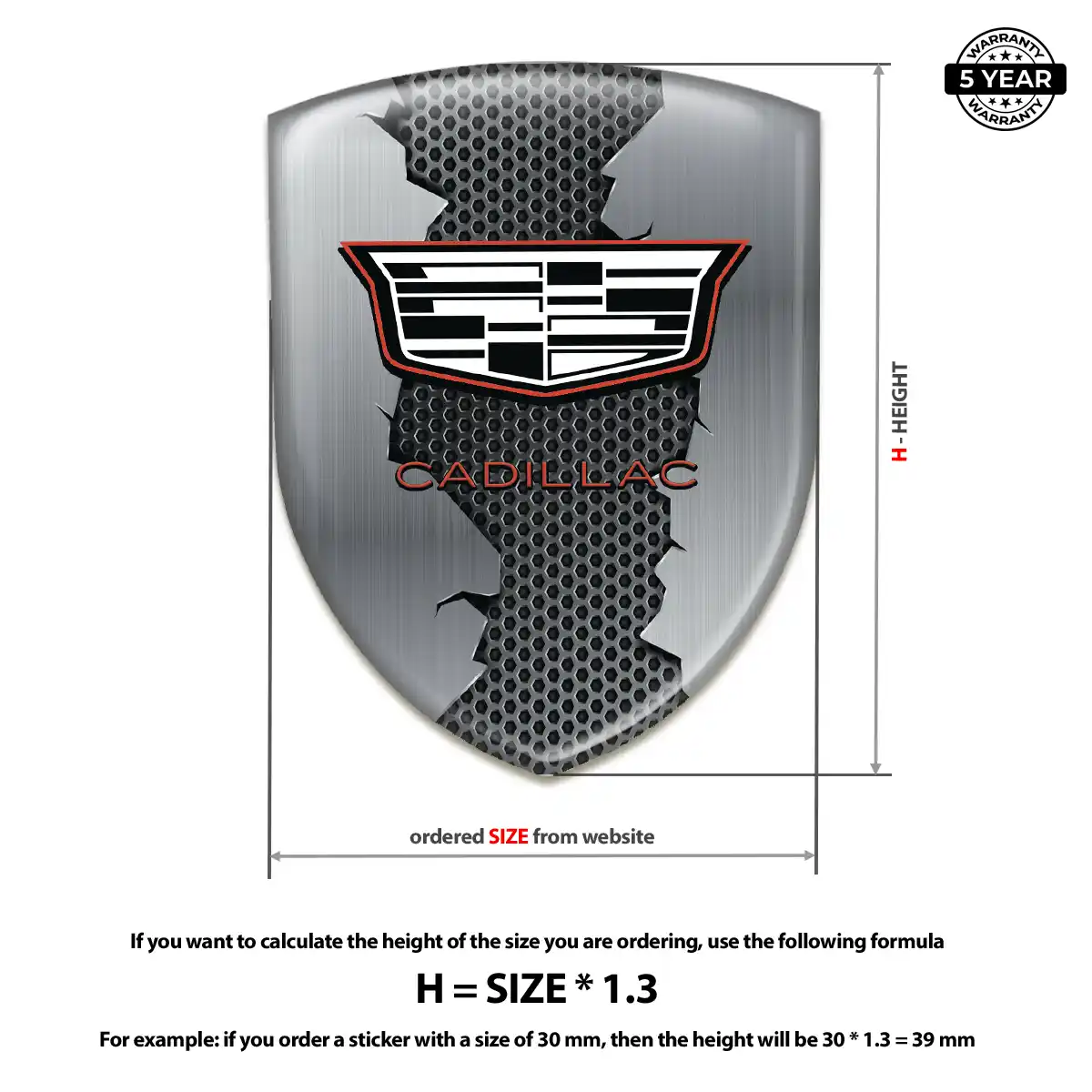 Cadillac Domed Badge Resin Luxe
