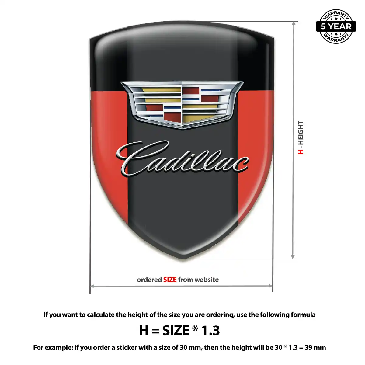 Cadillac Domed Badge Sleek Style