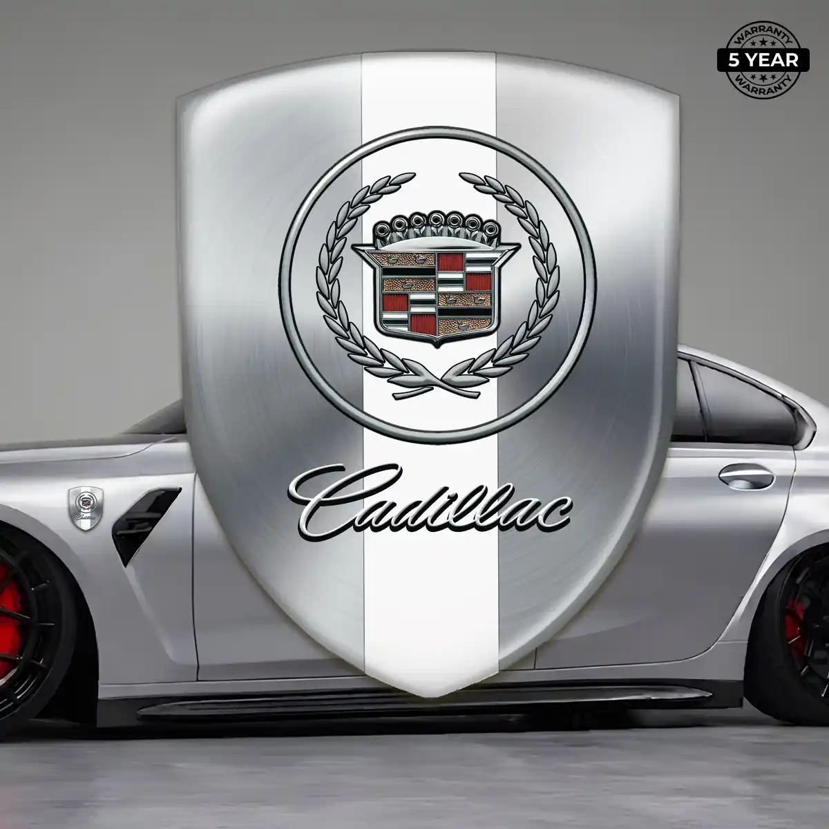 Cadillac Domed Car Sticker Interior Elegance