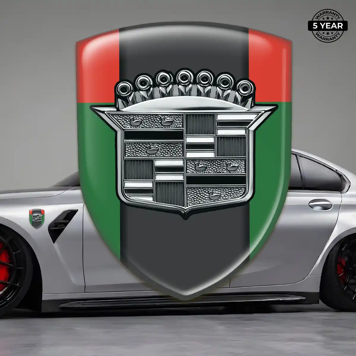 Cadillac Domed Car Sticker Interior Luxe
