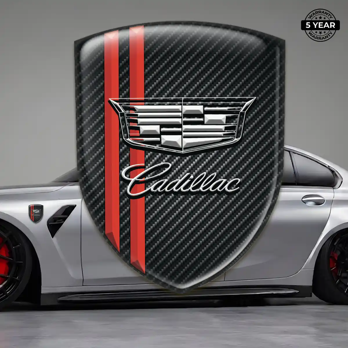 Cadillac Domed Car Sticker Vortex Series