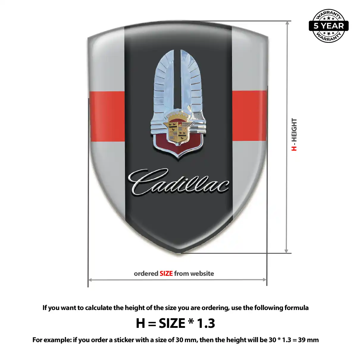 Cadillac Domed Decal Marked Edition