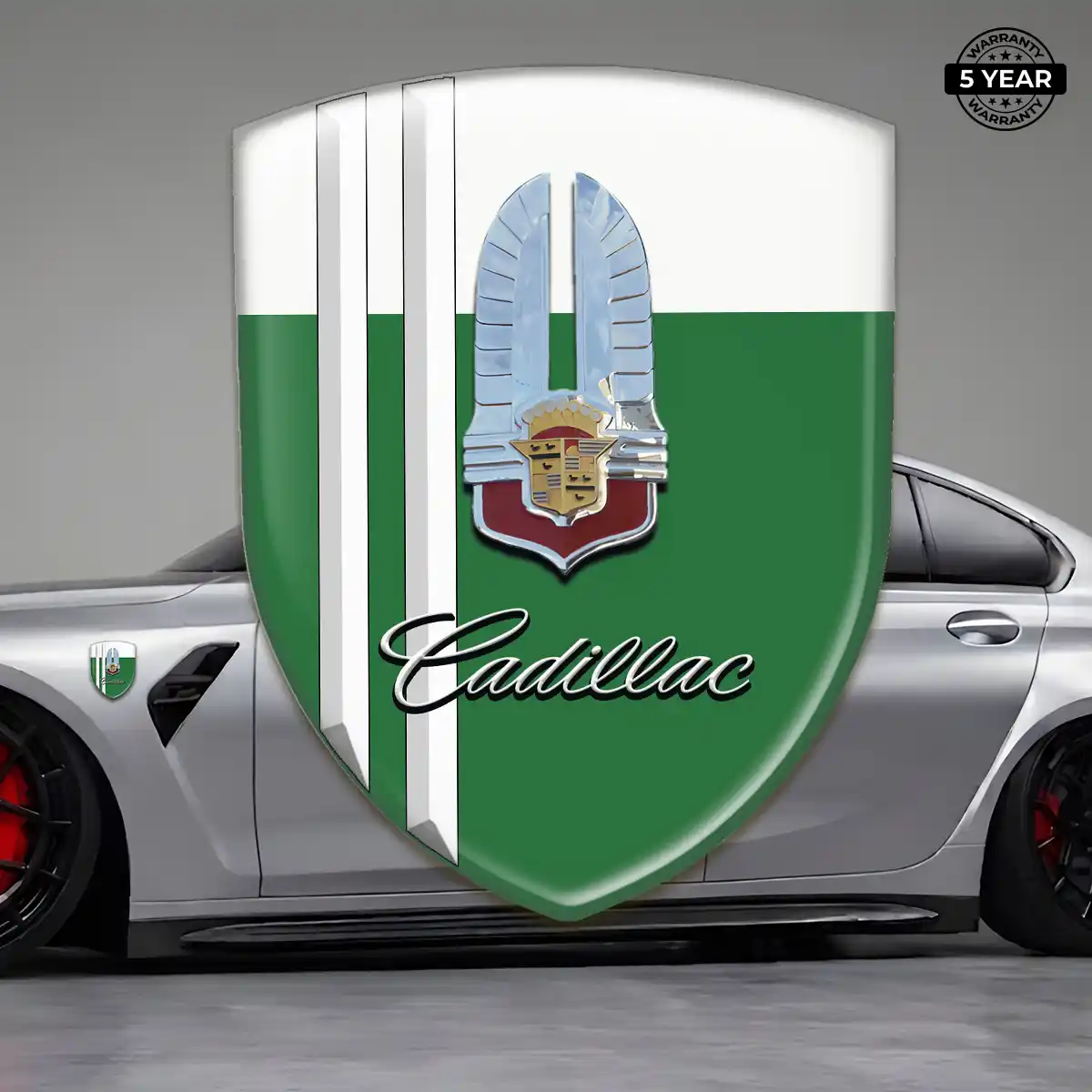 Cadillac Domed Decal Refined Design