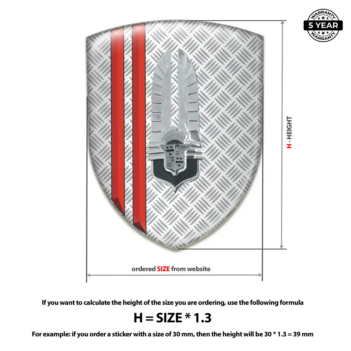 Cadillac Domed Decal Resin Elite