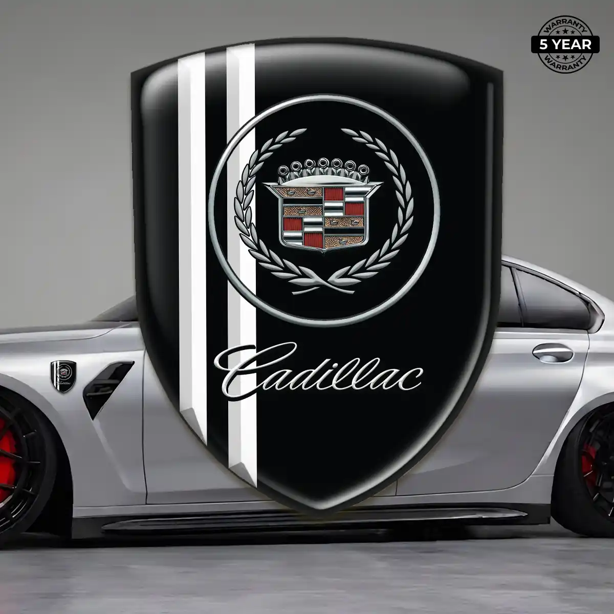 Cadillac Domed Decal Resin Luxe