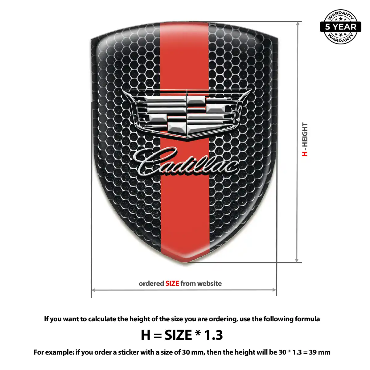 Cadillac Domed Decal Sport Tuning