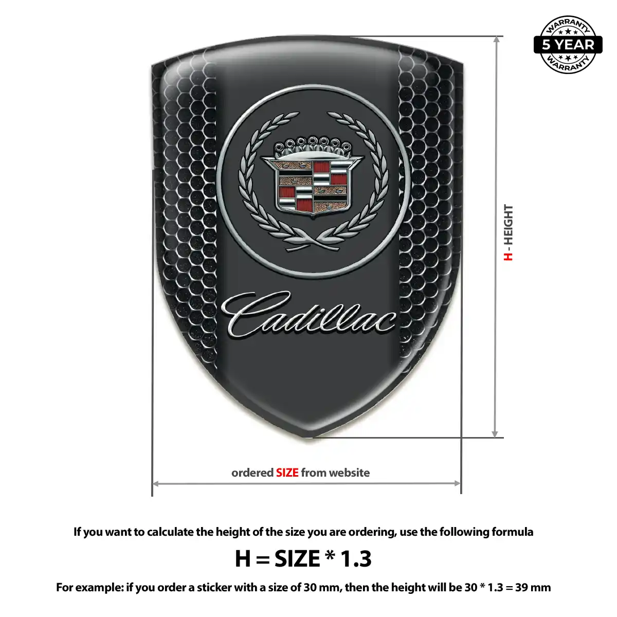 Cadillac Domed Decal Street Tuning