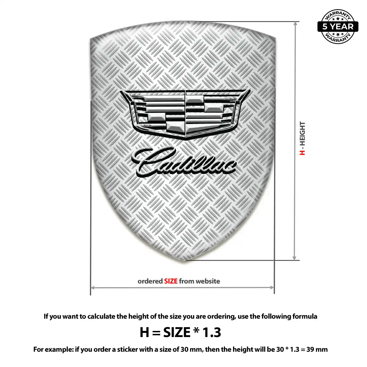 Cadillac Domed Emblem Branded Line