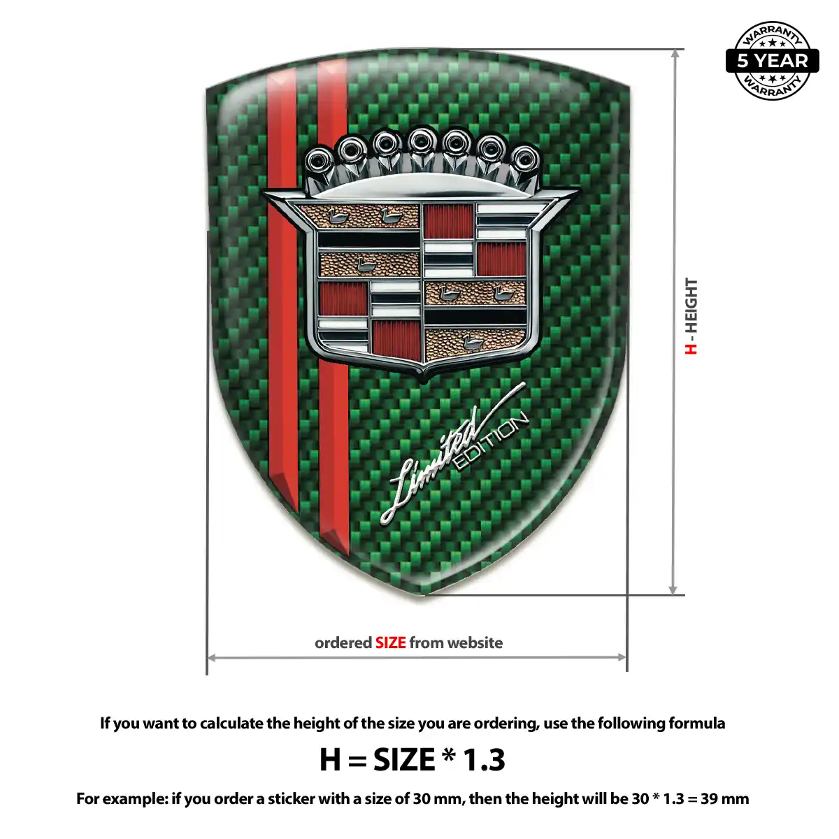 Cadillac Domed Emblem Exclusive Series