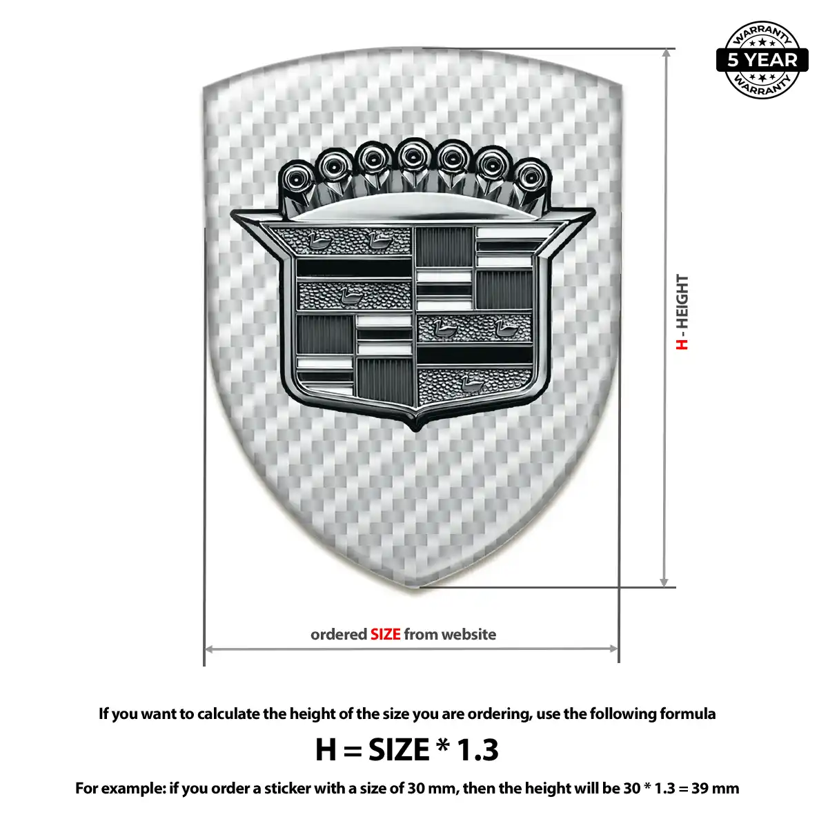 Cadillac Domed Emblem Exterior Luxe