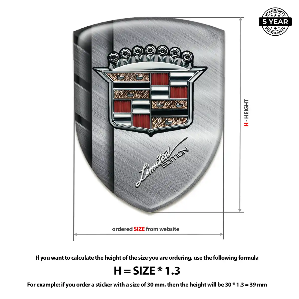 Cadillac Domed Emblem Marked Edition