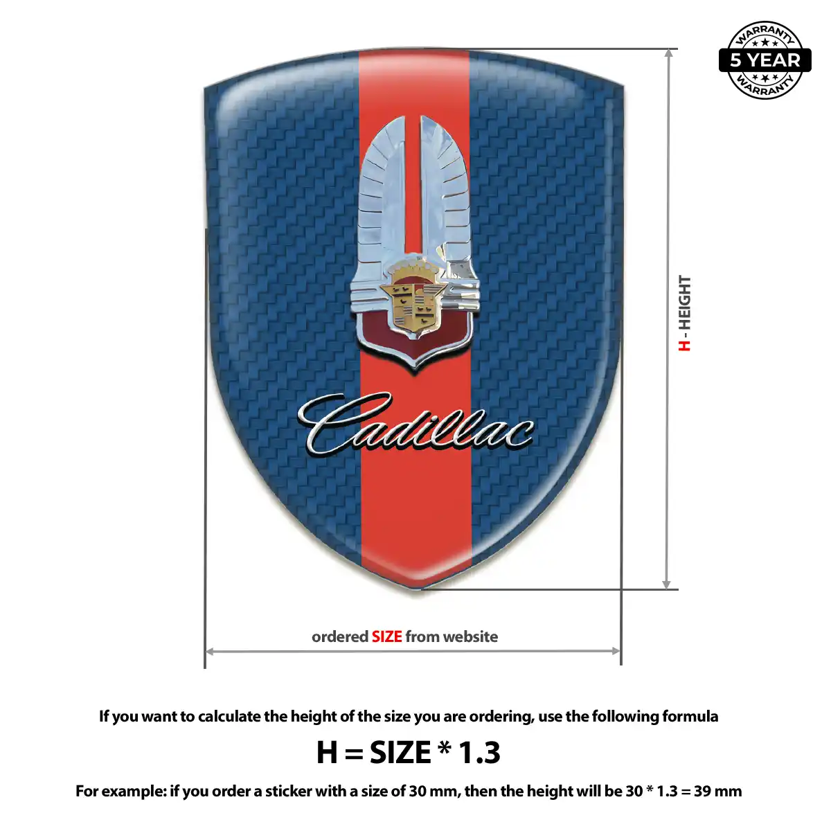 Cadillac Domed Emblem Performance Style