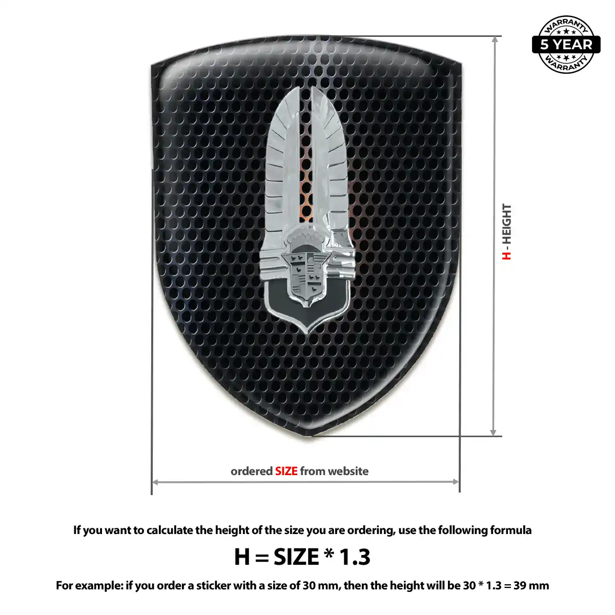 Cadillac Domed Emblem Prime Quality