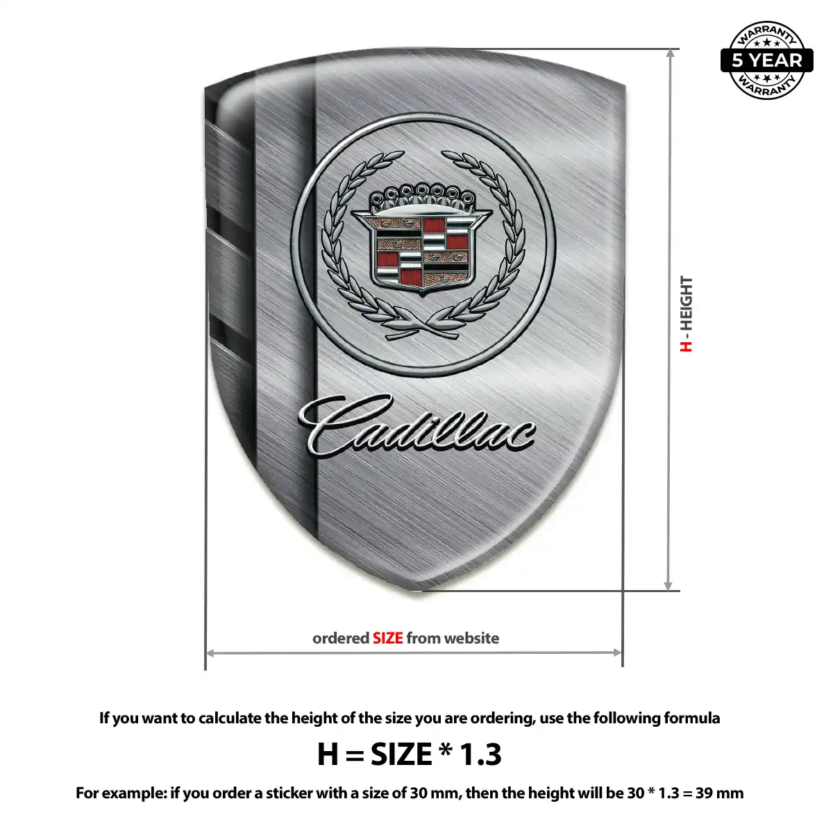 Cadillac Domed Emblem Refined Design