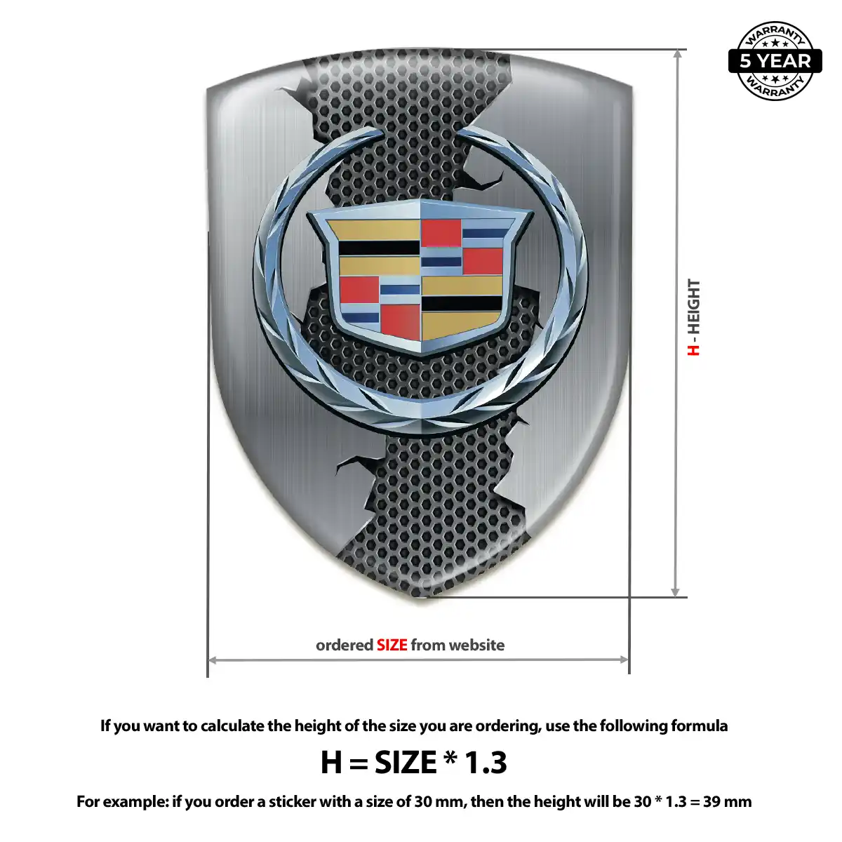 Cadillac Domed Emblem Resin Elite