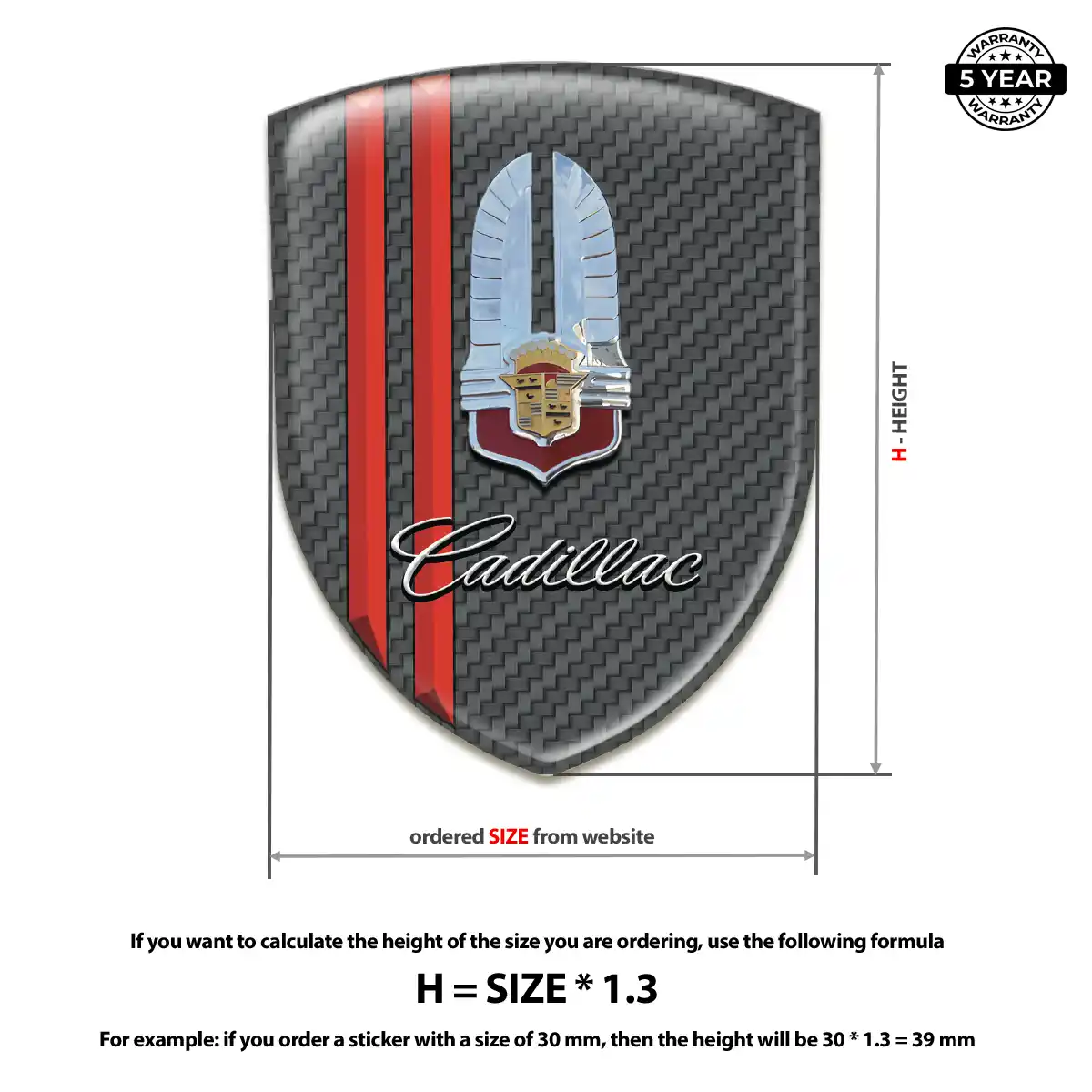 Cadillac Domed Emblem Signature Grade
