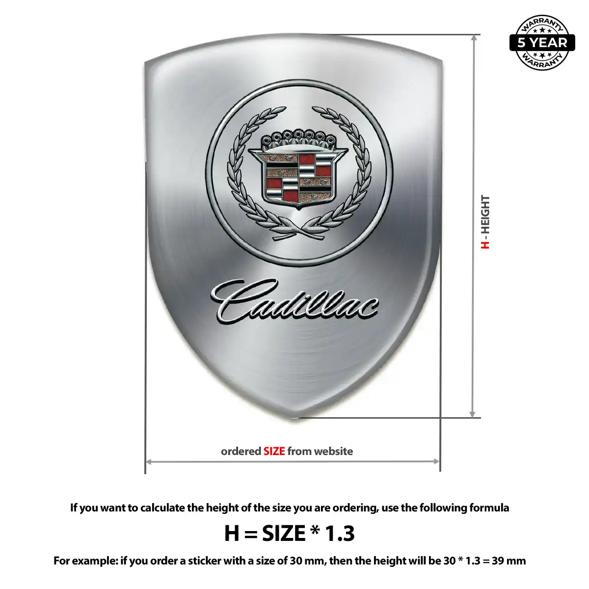 Cadillac Domed Emblem Vortex Elite